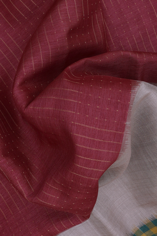 Checks Border Multicolor Tussar Silk Saree