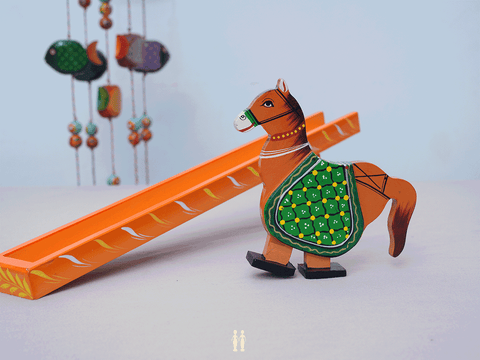 Wooden Handicraft Horse Track Toy For Kids