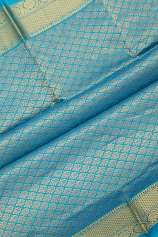 Kanchipuram Silk Saree In Dual Tone With Threadwork Buttas