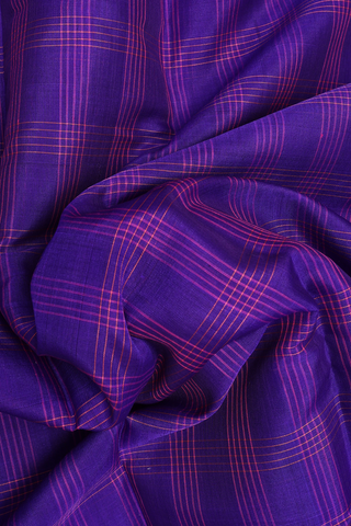 Ganga Jamuna Border Royal Purple Gadwal Silk Cotton Saree