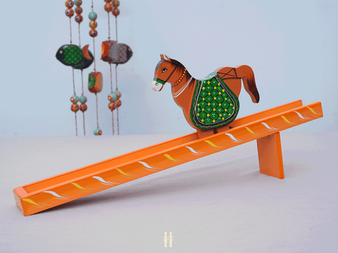 Wooden Handicraft Horse Track Toy For Kids