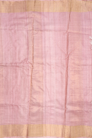 Floral Design Shades Of Pink Tussar Silk Saree