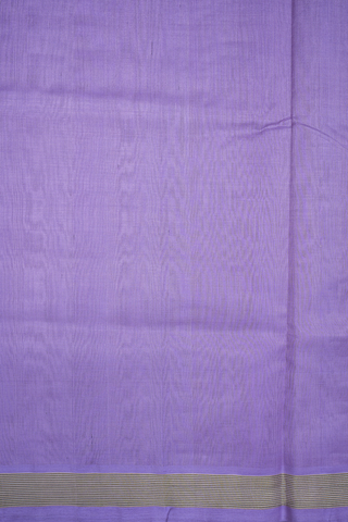 Zari Border Plain Pastel Purple Traditional Silk Cotton Saree