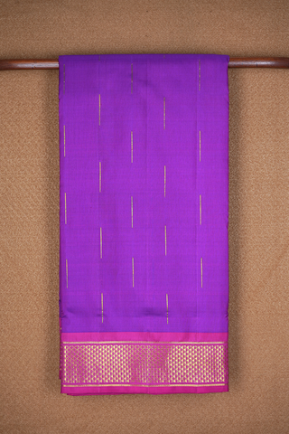 Arai Maadam Border Purple Kanchipuram Nine Yards Silk Saree