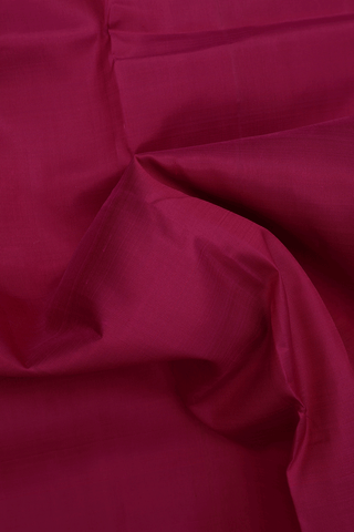 Nine Yards Silk Saree In Mulberry Red With Twill Weave Border