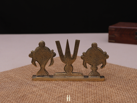 Brass Sangu, Chakram And Namam Idol For Pooja Set