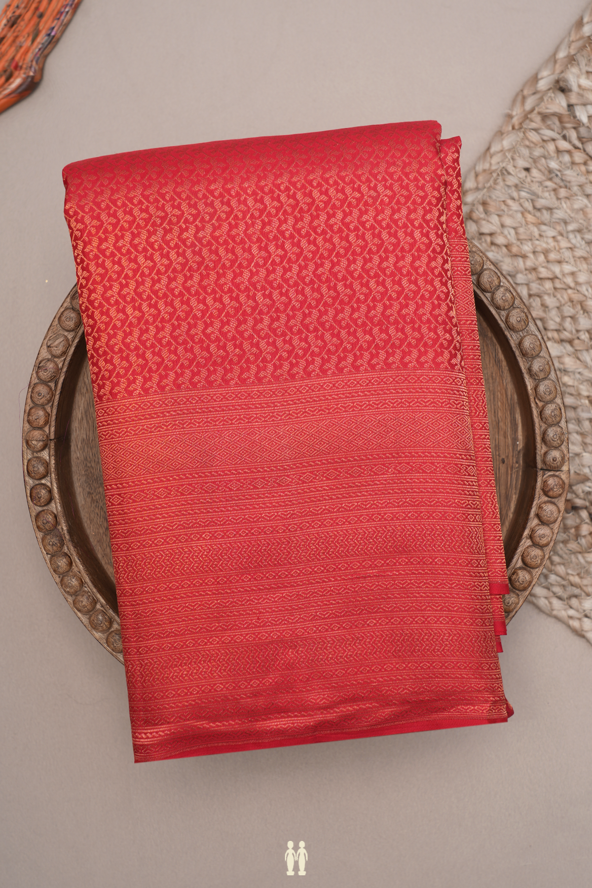 Brocade Design Crimson Red Kanchipuram Silk Saree – Sundari Silks