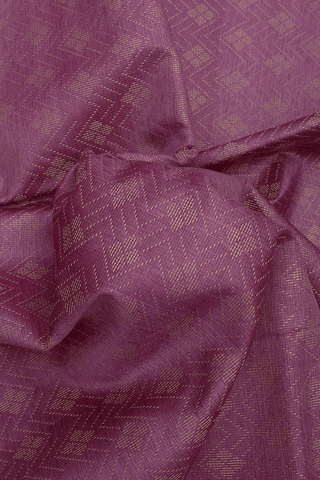 Semi Raw Silk Saree In Mauve Purple With Threadwork Design