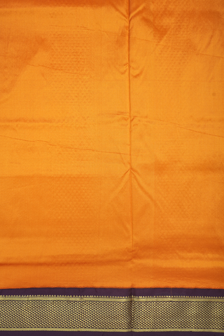 Threadwork Dots Buttis Honey Orange Nine Yards Silk Saree