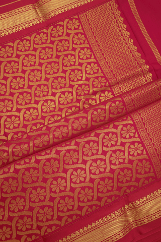 Star And Paisley Zari Buttas Pink Apoorva Cotton Saree