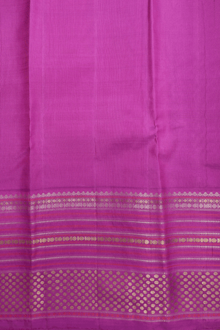 Korvai Zari Border Plain Mint Blue Kanchipuram Silk Saree