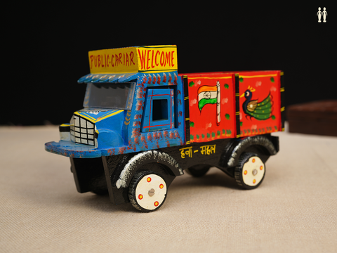 Wooden Handicraft Multicolor Miniature Lorry