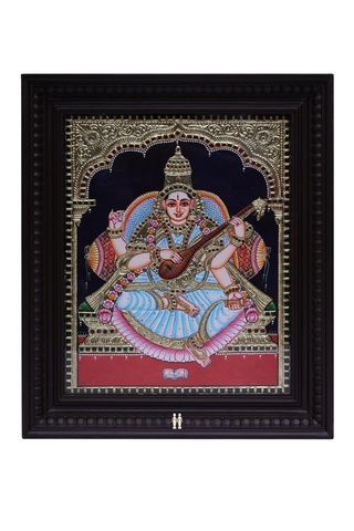 Devi Saraswathi Tanjore Painting