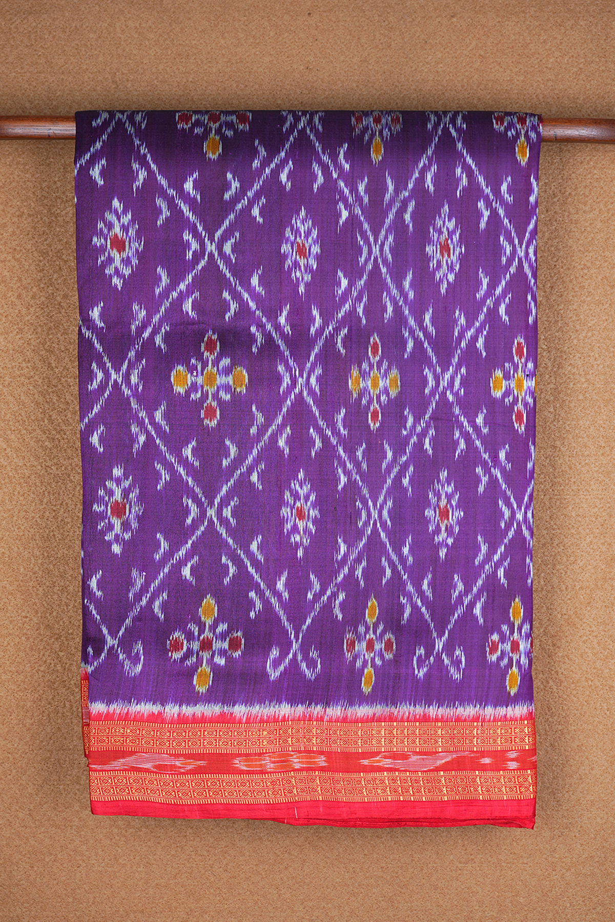 Allover Design Regal Purple Odisha Silk Saree