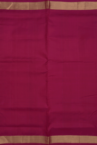 Nine Yards Silk Saree In Mulberry Red With Twill Weave Border