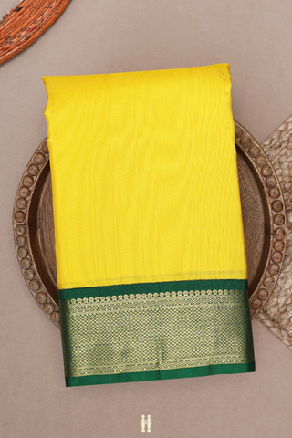 Ganga Jamuna Zari Border Royal Yellow Kanchipuram Silk Saree