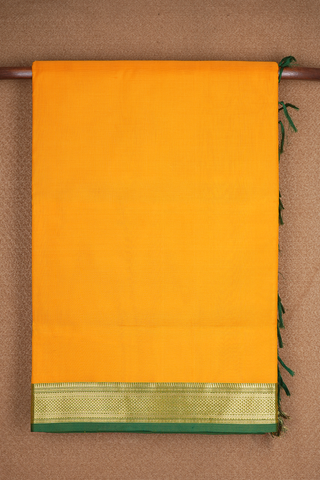 Arai Maadam Border Honey Orange Nine Yards Silk Cotton Saree