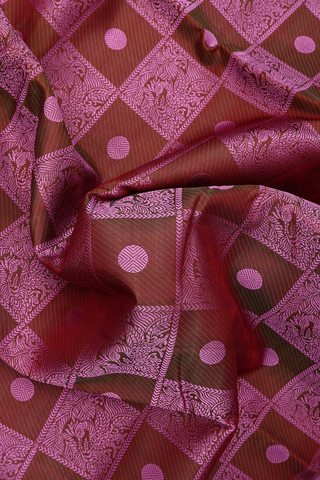 Kanchipuram Silk Saree In Dual Tone With Jacquard Pattern