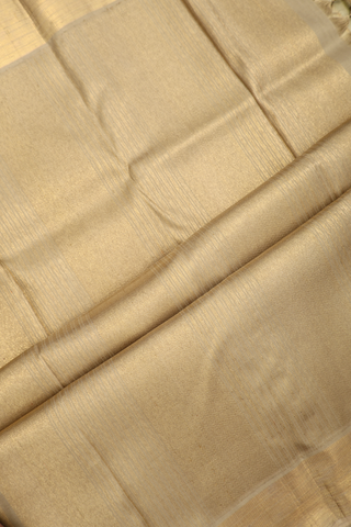 Kanchipuram Silk Saree In Khaki Color With Jacquard Pattern