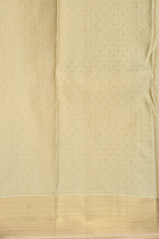 Kanchipuram Silk Saree In Khaki Color With Jacquard Pattern