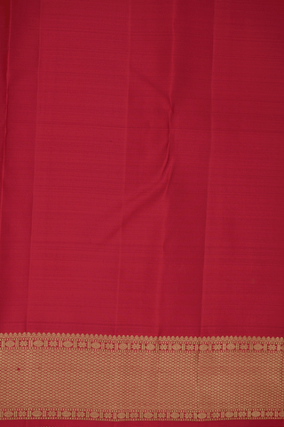 Peacock And Floral Motifs Chilli Red Kanchipuram Silk Saree