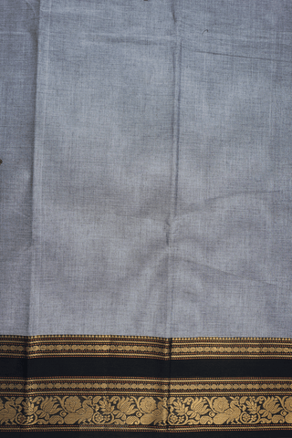 Threadwork Buttis Grey Chettinadu Cotton Saree