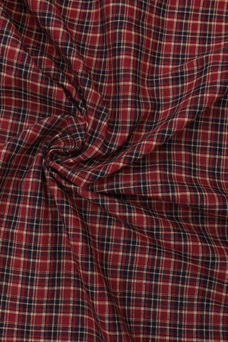 Regular Collar Checks Design Shades Of Red Cotton Shirt