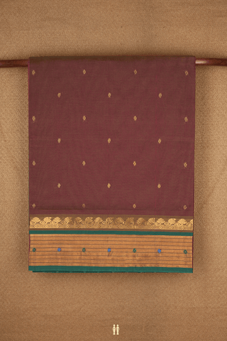 Zari Buttis Dual Tone Venkatagiri Cotton Saree