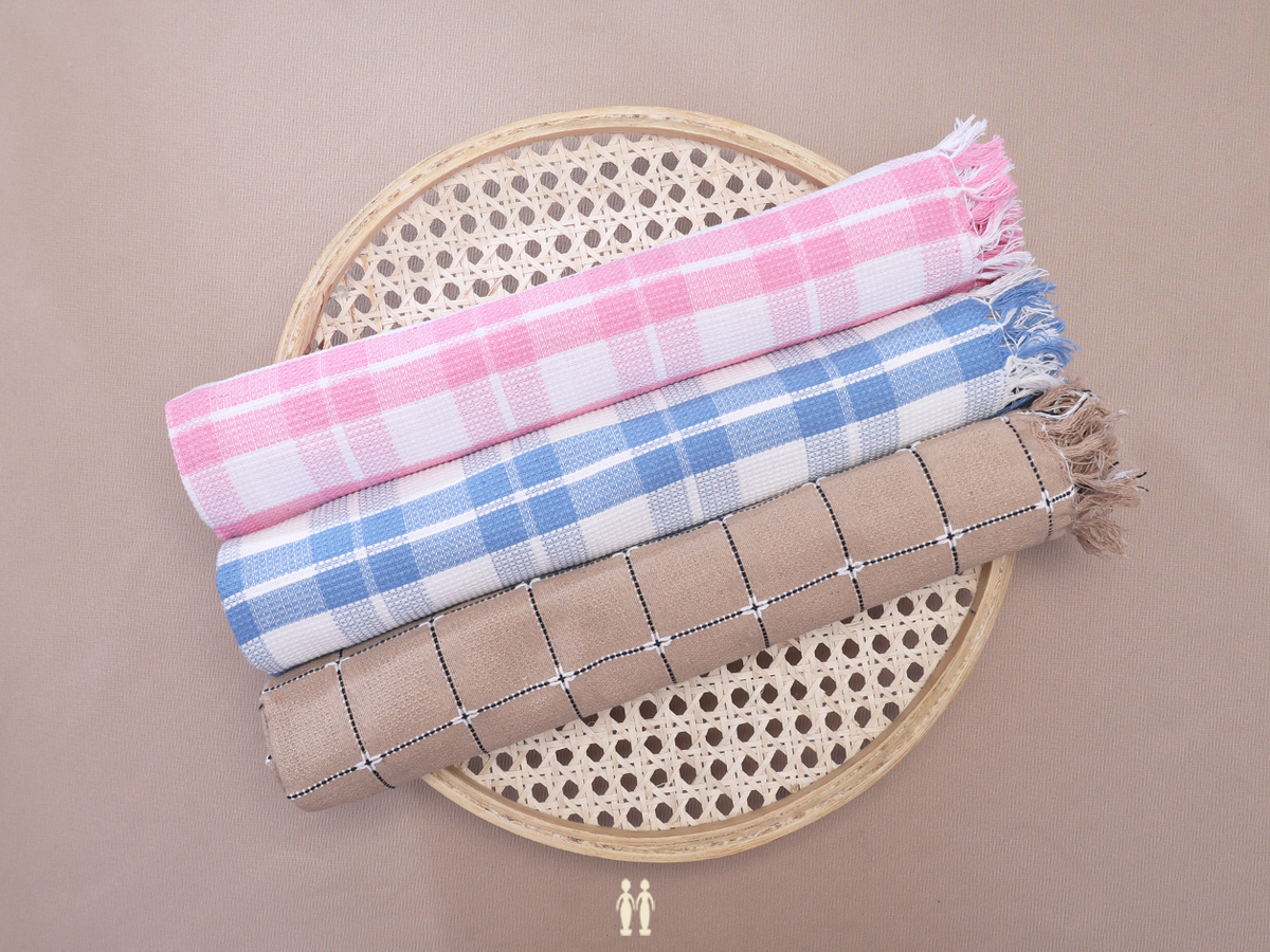 Multicolor Set Of 3 Cotton Towels