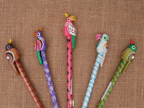 Wooden Pencil Set Of 5 For Kids