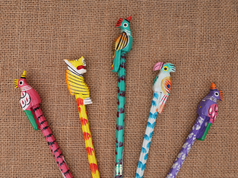 Wooden Pencil Set Of 5 For Kids