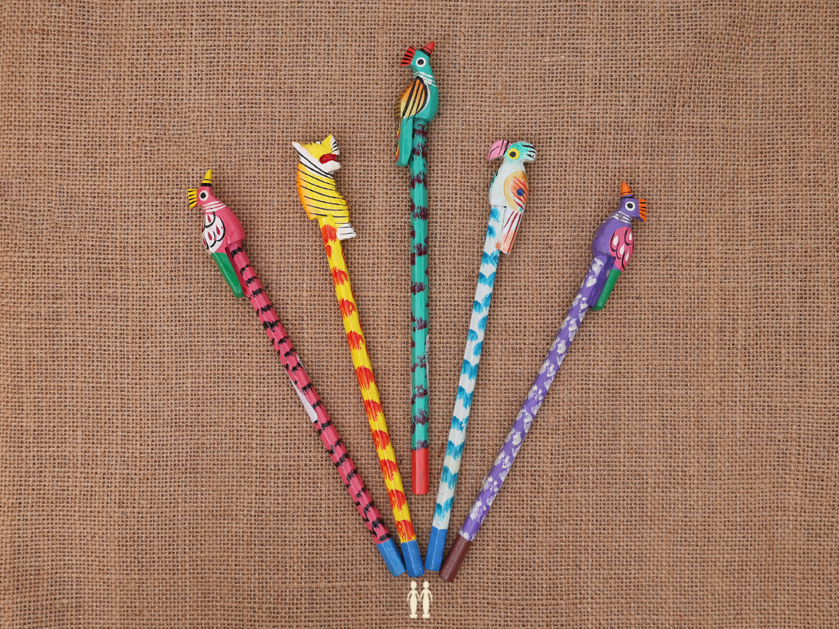 Wooden Pencil Set Of 5 For Kids