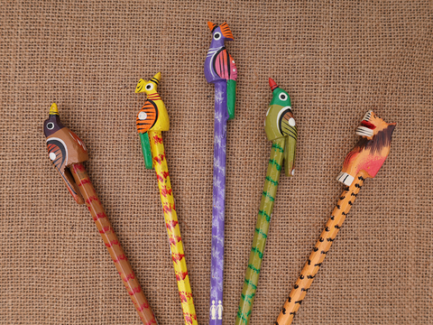 Wooden Pencil Set Of 5 For Kids