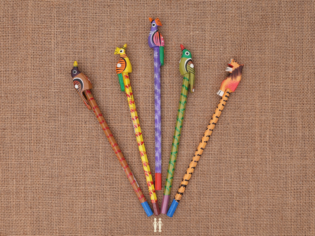 Wooden Pencil Set Of 5 For Kids