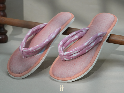 Plain Pink Cotton Slippers