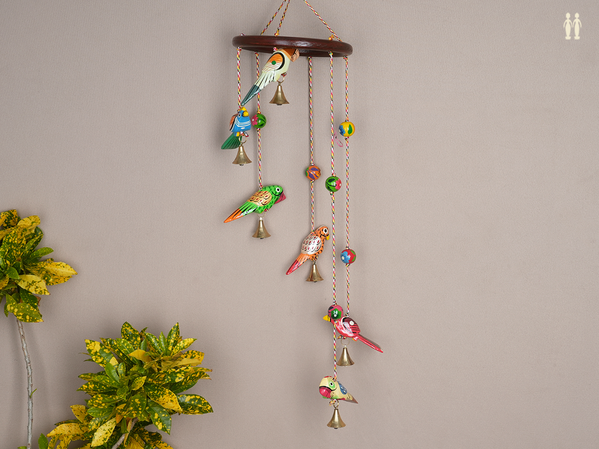 Wooden Handicraft Birds Wall Hanging For Home Decor