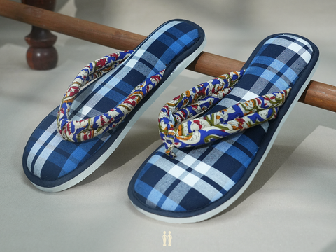 Checks Design Multicolor Cotton Slippers