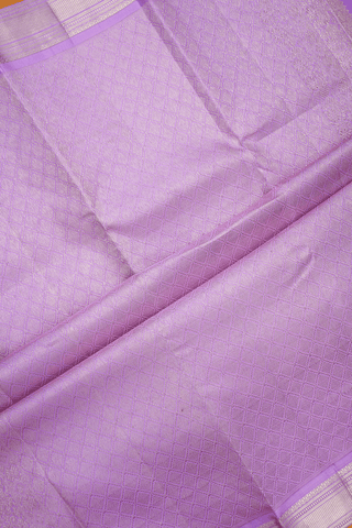 Peacock Zari Motifs Mauve Purple Kanchipuram Silk Saree