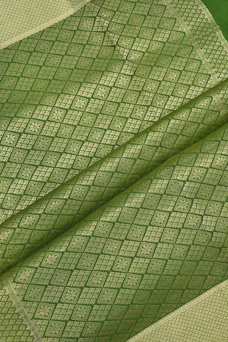 Brocade Zari Design Light Green Mysore Silk Saree