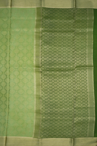 Brocade Zari Design Light Green Mysore Silk Saree