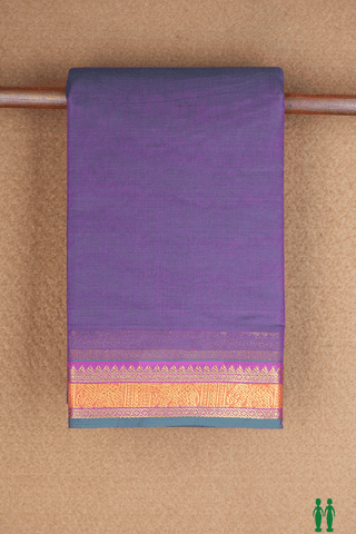 Elephant Border Plain Dual Tone Chettinadu Cotton Saree