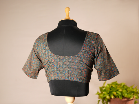 Floral Design Multicolor Ajrakh Cotton Readymade Blouse