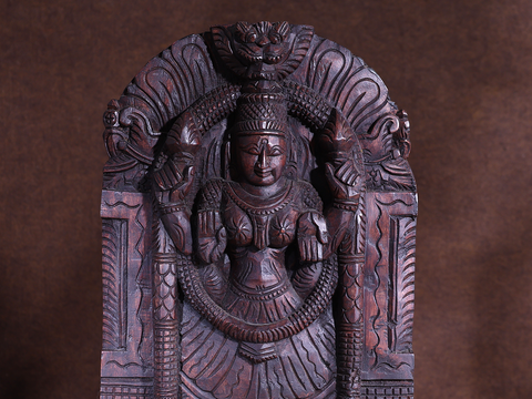 Wooden Alamelu Thayar Wall Panel For Decor