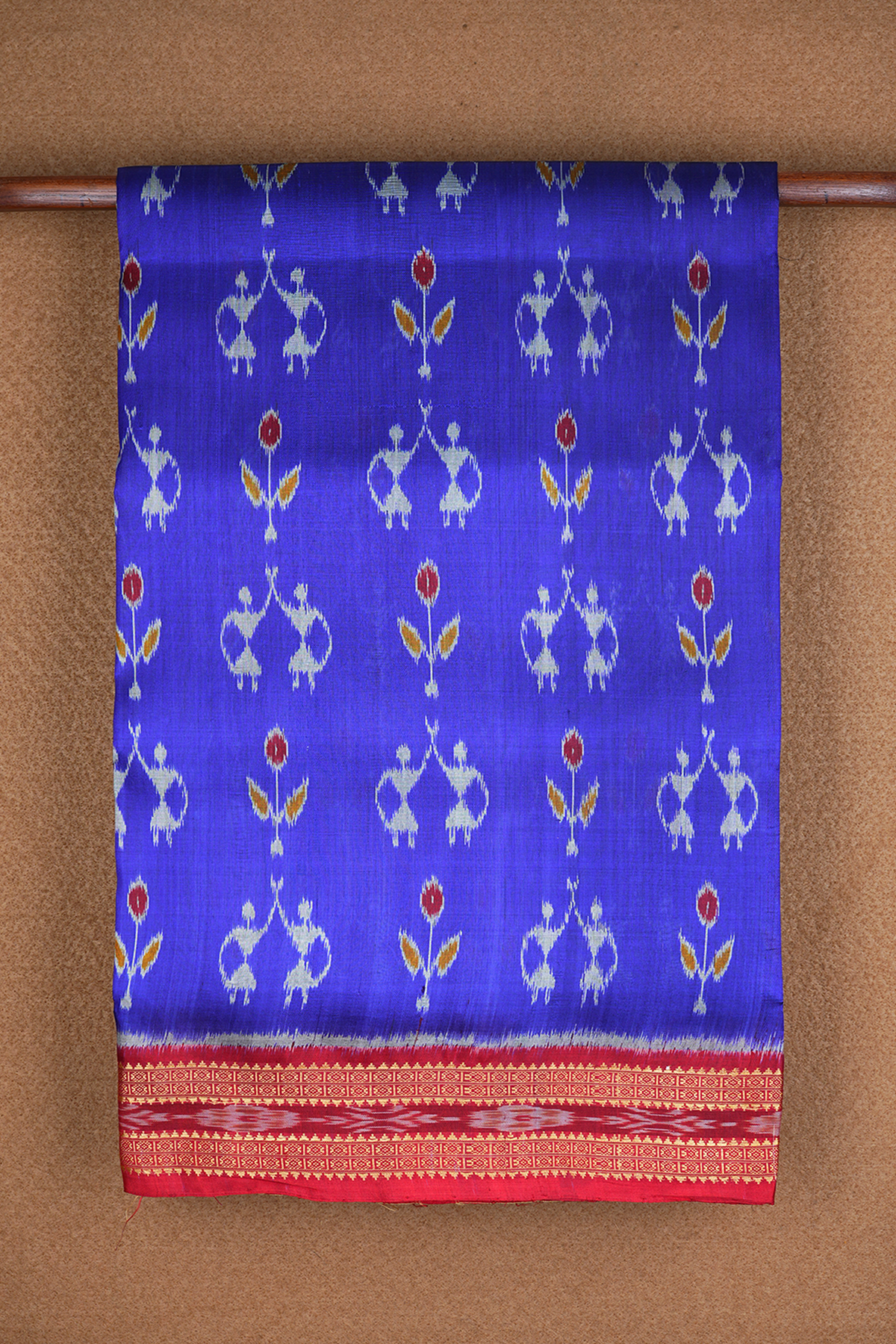 Warli Design Royal Blue Odisha Silk Saree