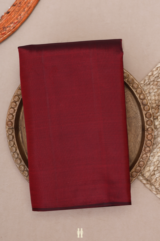 Plain Maroon Kanchipuram Silk Saree