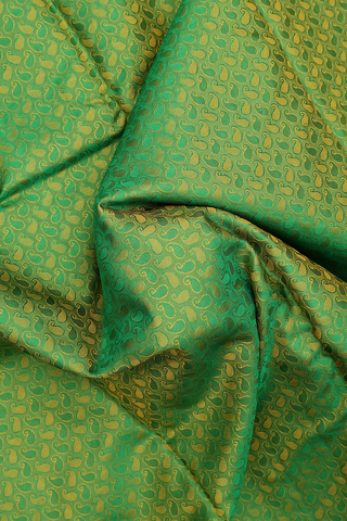 Kanchipuram Silk Saree In Light Green With Jacquard Pattern