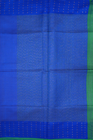 Allover Stripes Design Royal Blue Jute Saree