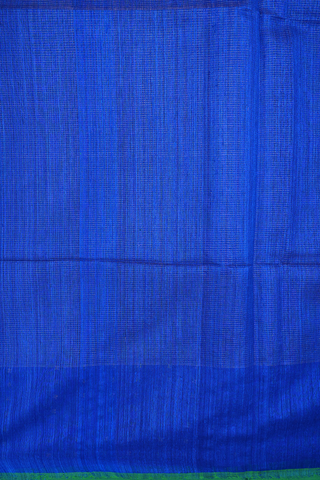 Allover Stripes Design Royal Blue Jute Saree