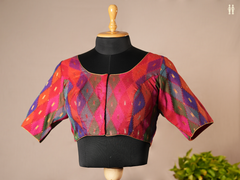 Allover Design Multicolor Semi Banarasi Readymade Blouse