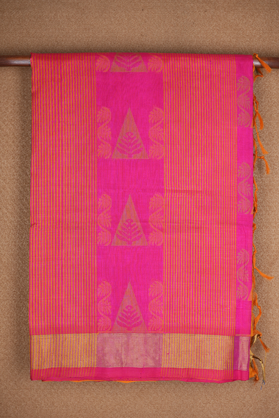 Temple Border With Navy Blue Kanchipuram Silk Saree / Sundari Silks